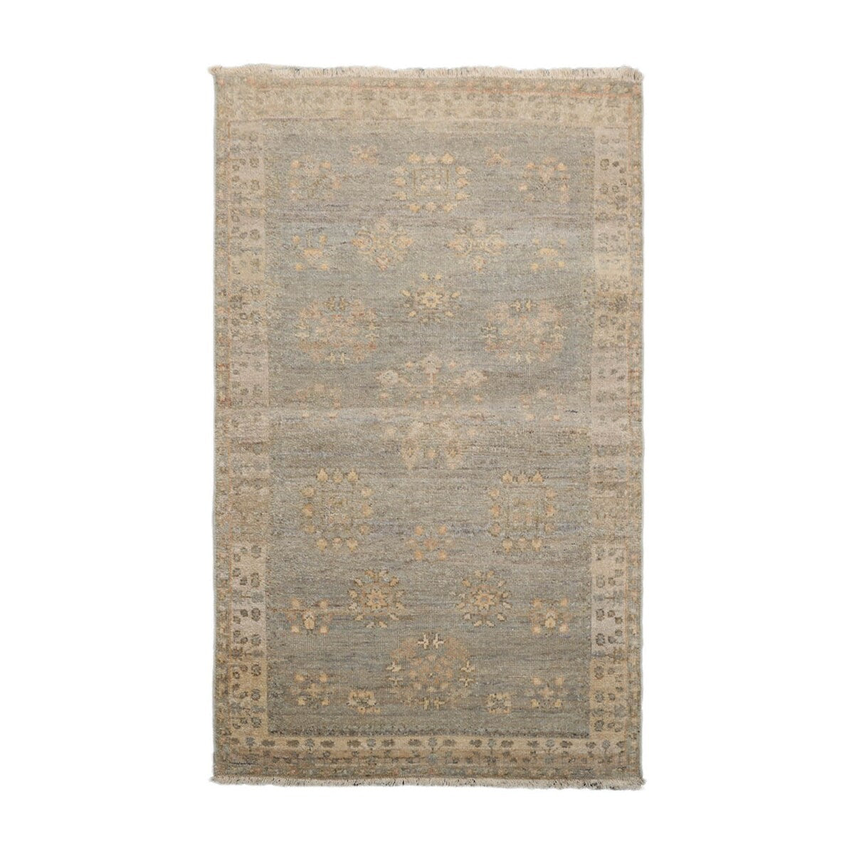 Hand Knotted Afghan Oushak Mint Wool Traditional Oriental Area Rug - 3' x 5'