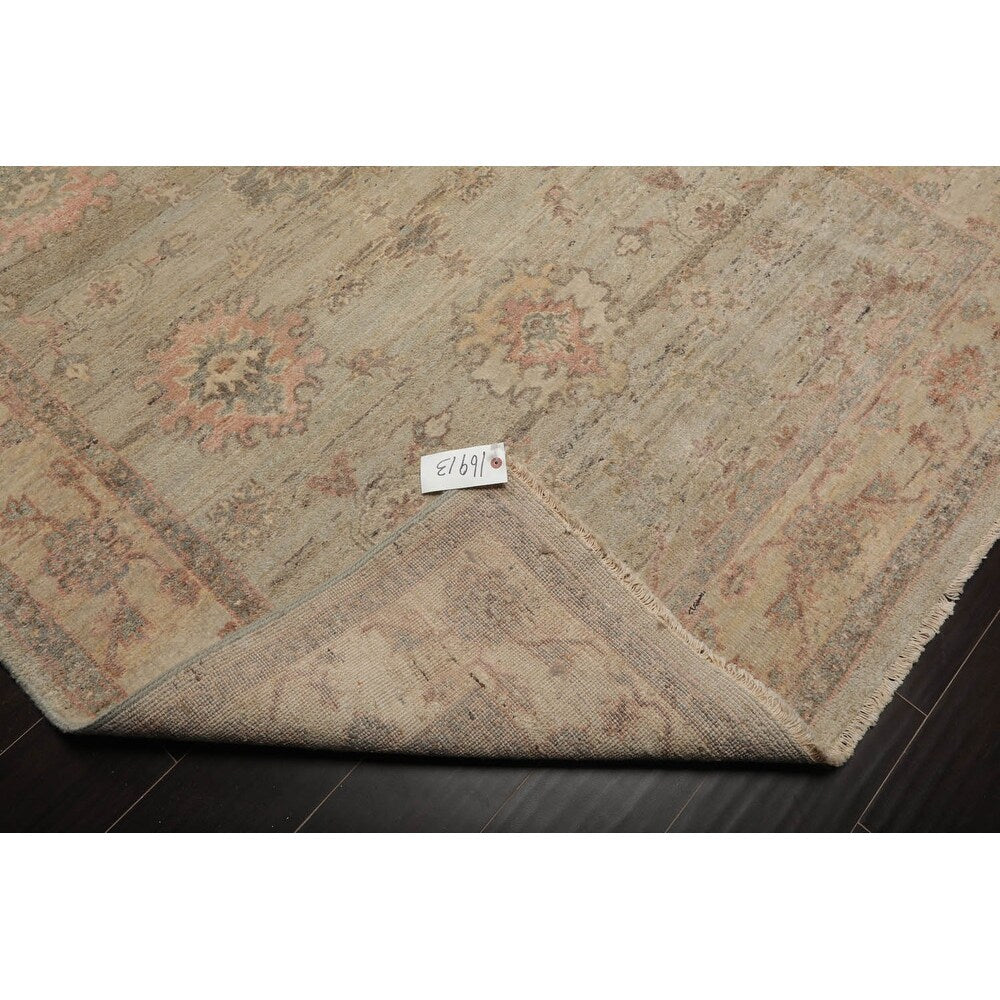 Hand Knotted Afghan Oushak Moss Wool Traditional Oriental Area Rug - 5' x 7'