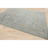 Hand Knotted Afghan Oushak Wool Traditional Oriental Area Rug Gray