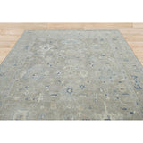 Hand Knotted Afghan Oushak Wool Traditional Oriental Area Rug Gray