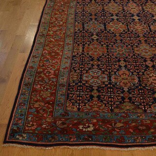 Hand-knotted Antique Persian Bidjar Rug Wool Area Rug (8'7 x 11'10)