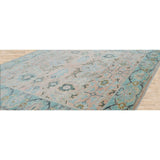 Hand Knotted Blush Turkish Oushak Wool Transitional Oriental Area Rug - 9' 1'' x 11' 10''