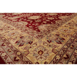 Hand Knotted Burgundy,Beige Persian Wool Oriental Area Rug (9x12) - 9' 1'' x 12' 7''