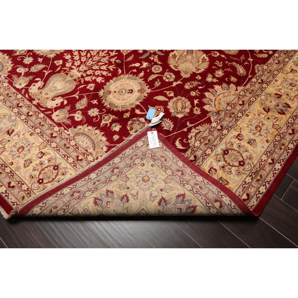 Hand Knotted Burgundy,Beige Persian Wool Oriental Area Rug (9x12) - 9' 1'' x 12' 7''