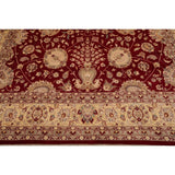 Hand Knotted Burgundy,Beige Persian Wool Oriental Area Rug (9x12) - 9' 1'' x 12' 7''