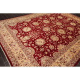 Hand Knotted Burgundy,Beige Persian Wool Oriental Area Rug (9x12) - 9' 1'' x 12' 7''
