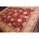 Hand Knotted Burgundy,Beige Persian Wool Oriental Area Rug (9x12) - 9' 1'' x 12' 7''