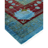 Hand Knotted Contemporary Overdyed Wool Light Blue Area Rug - 10' 1" x 14' 0"