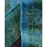 Hand Knotted Contemporary Overdyed Wool Light Blue Area Rug - 10' 1" x 14' 0"