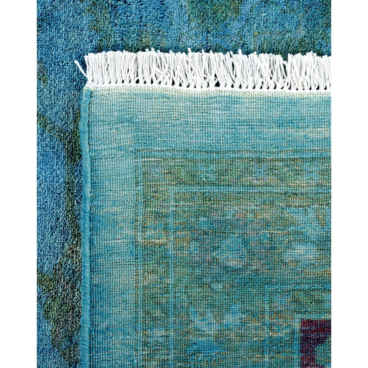 Hand Knotted Contemporary Overdyed Wool Light Blue Area Rug - 10' 1" x 14' 0"