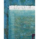 Hand Knotted Contemporary Overdyed Wool Light Blue Area Rug - 10' 1" x 14' 0"