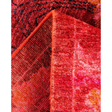 Hand Knotted Contemporary Overdyed Wool Orange Area Rug - 3' 10" x 11' 9"