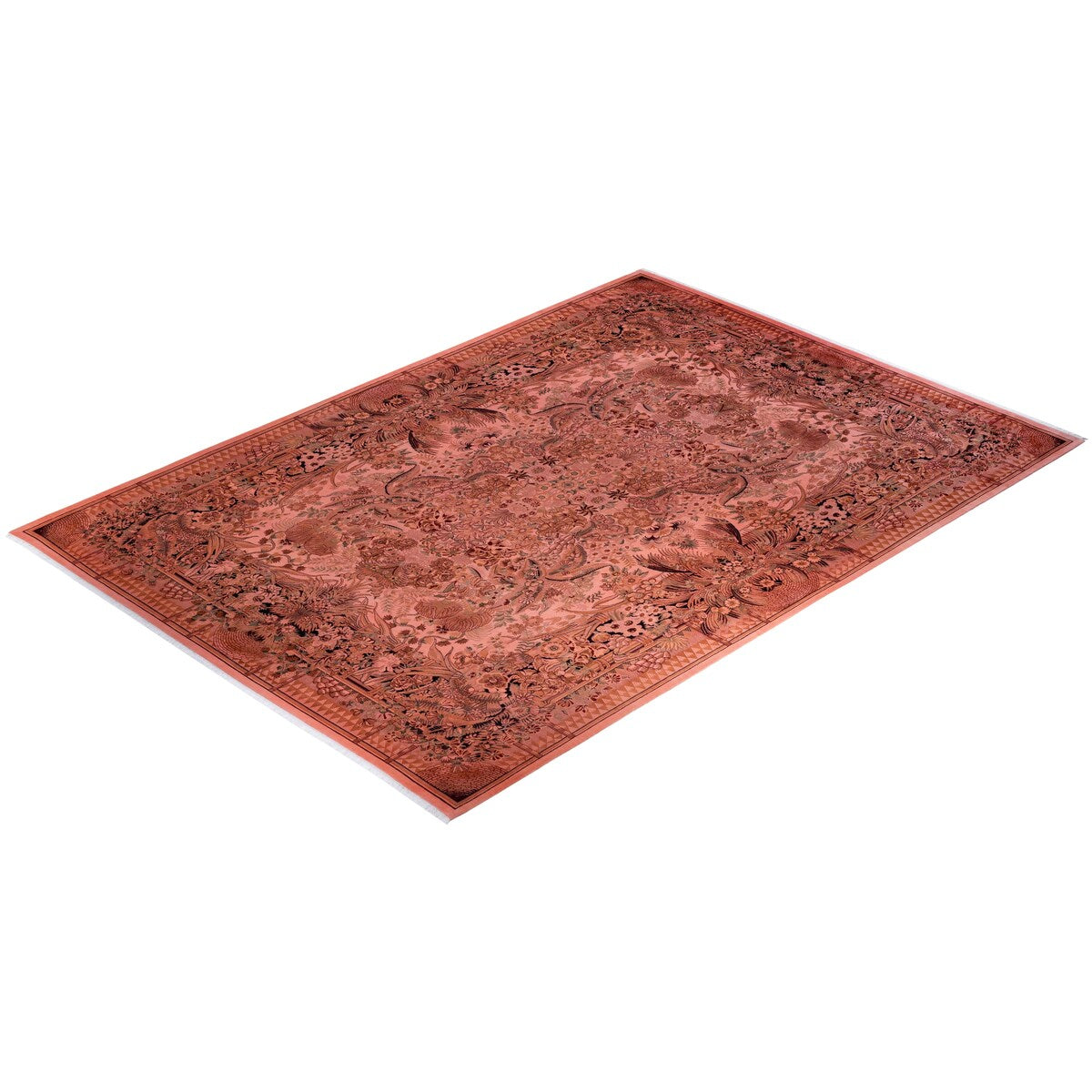 Hand Knotted Contemporary Overdyed Wool Pink Area Rug - 10' 0" x 14' 5"