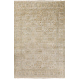 Hand-Knotted Dane Border New Zealand Wool Area Rug - 8' x 11'