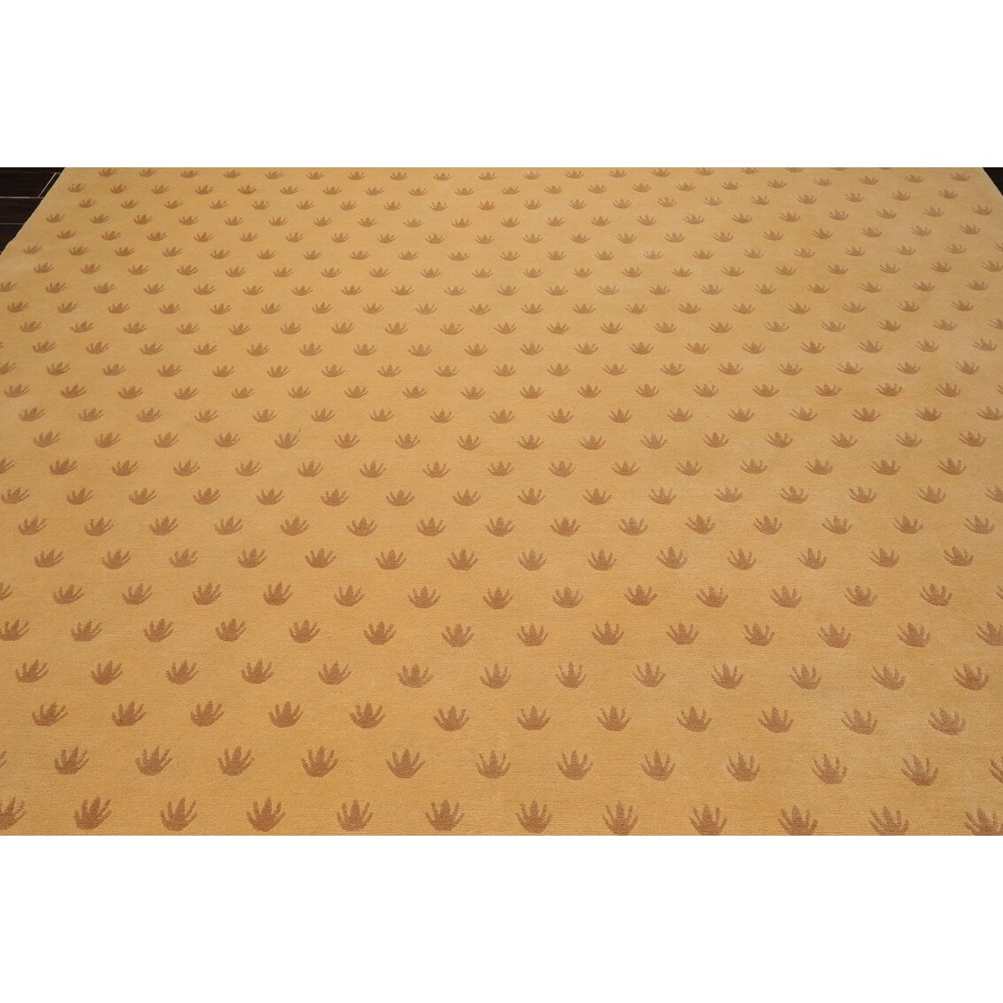 Hand Knotted Caramel, Brown Tibetan Wool Modern Oriental Area Rug (9x12) - 9' x 11' 8''