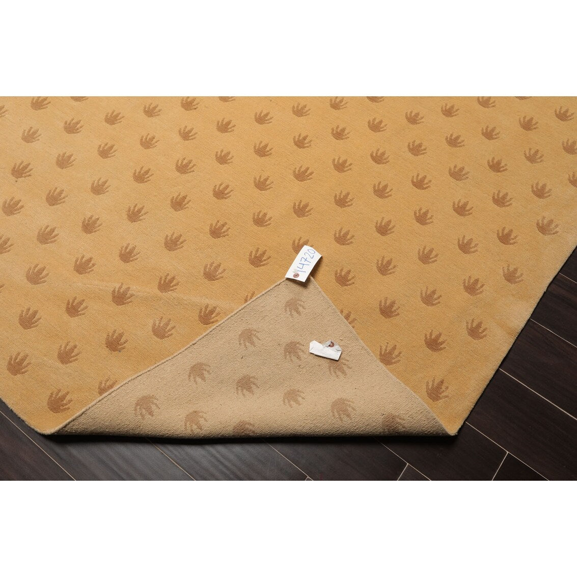 Hand Knotted Caramel, Brown Tibetan Wool Modern Oriental Area Rug (9x12) - 9' x 11' 8''