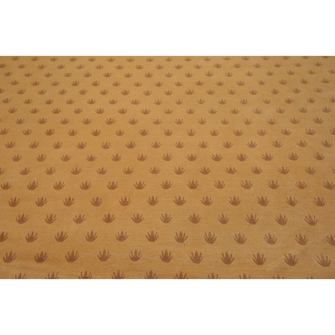 Hand Knotted Caramel, Brown Tibetan Wool Modern Oriental Area Rug (9x12) - 9' x 11' 8''