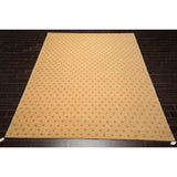 Hand Knotted Caramel, Brown Tibetan Wool Modern Oriental Area Rug (9x12) - 9' x 11' 8''