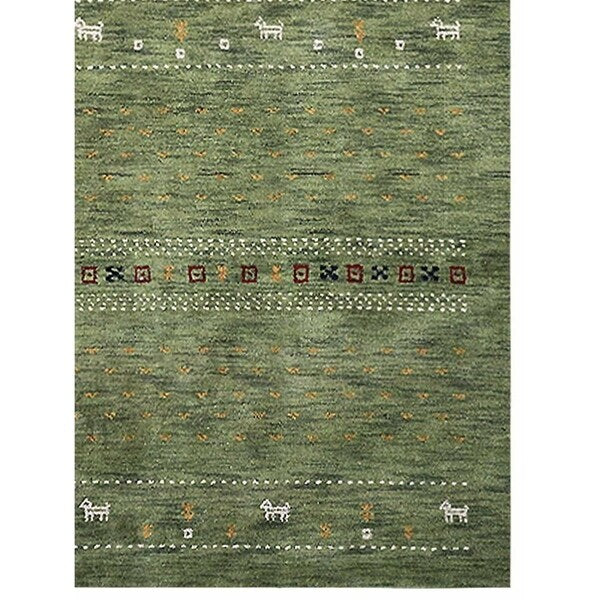 Hand Knotted Gabbeh Contemporary Area Rug