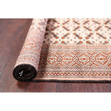 Hand Knotted Oriental Ivory Turkoman Baouch Persian Woolen Area Rug - 9'7" x 6'4"