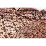 Hand Knotted Oriental Ivory Turkoman Baouch Persian Woolen Area Rug - 9'7" x 6'4"
