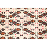 Hand Knotted Oriental Ivory Turkoman Baouch Persian Woolen Area Rug - 9'7" x 6'4"