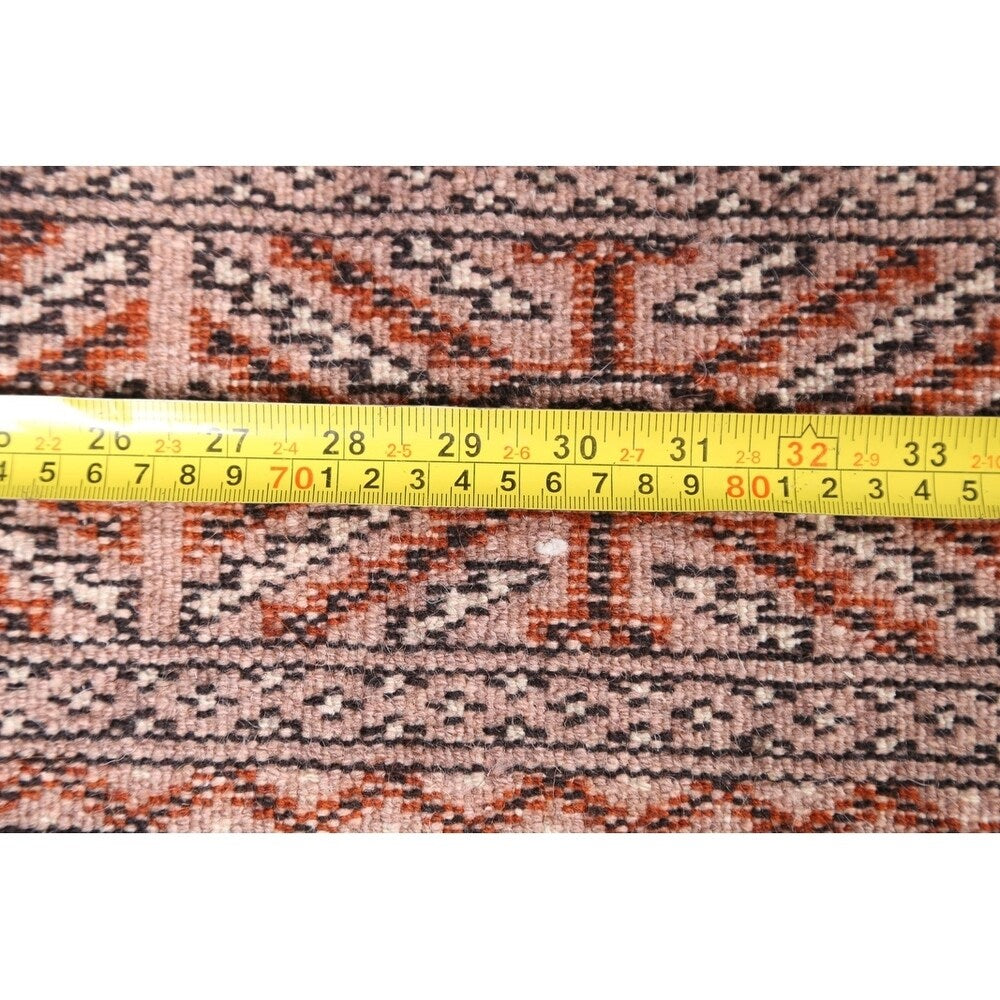 Hand Knotted Oriental Ivory Turkoman Baouch Persian Woolen Area Rug - 9'7" x 6'4"