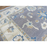 Hand Knotted Gray Oushak with Wool Oriental Rug (12' x 15'1") - 12' x 15'1"