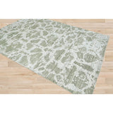 Hand Knotted Gray,Wool/Bamboo Silk Transitional Oriental Area Rug