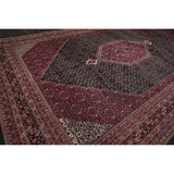Hand Knotted Herati Fish Mahi Palace Size Wool Oriental Area Rug (12'x18'3") - 10'3" x 13'11"