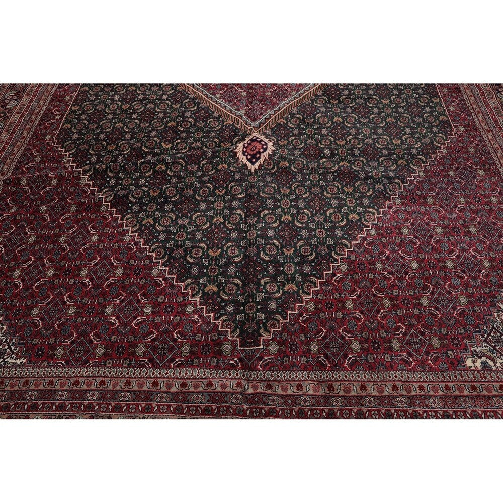 Hand Knotted Herati Fish Mahi Palace Size Wool Oriental Area Rug (12'x18'3") - 10'3" x 13'11"