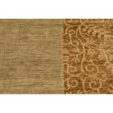 Boho Chic Hand-Knotted Lt. Green/Brown Wool Rug (8'11 x 11'10) - 9' x 12'