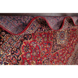 Hand Knotted Kashan Traditional Oriental Medallion Persian Area Rug - 11'4" X 8'8"