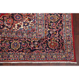Hand Knotted Kashan Traditional Oriental Medallion Persian Area Rug - 11'4" X 8'8"