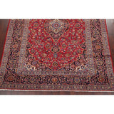 Hand Knotted Kashan Traditional Oriental Medallion Persian Area Rug - 11'4" X 8'8"
