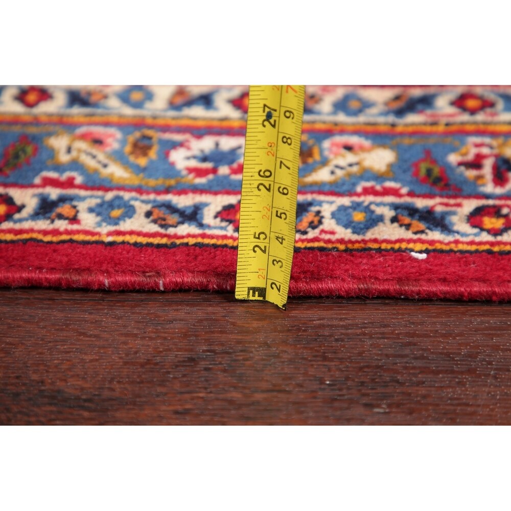 Hand Knotted Kashan Traditional Oriental Medallion Persian Area Rug - 11'4" X 8'8"
