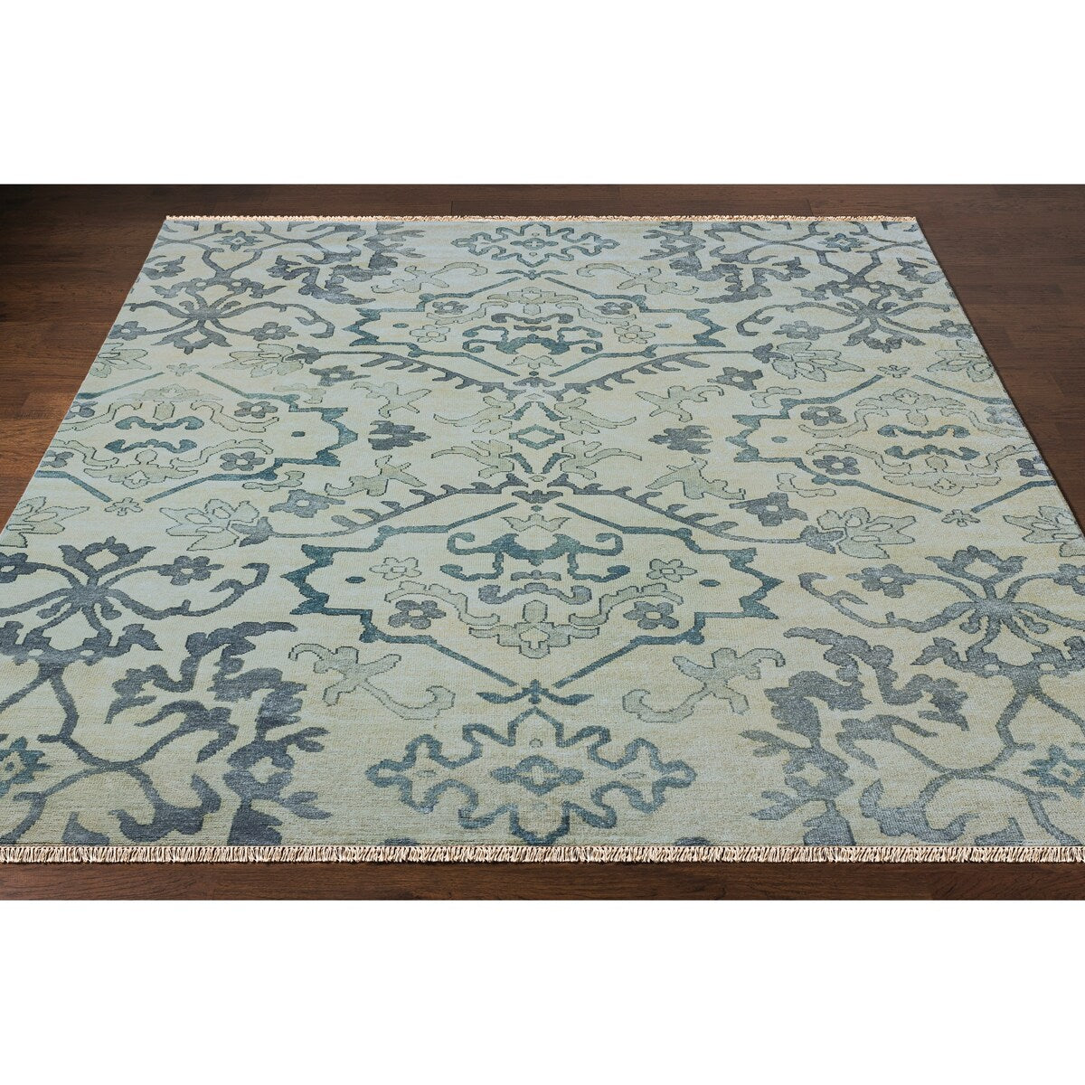 Hand-Knotted Keswick Floral New Zealand Wool Area Rug