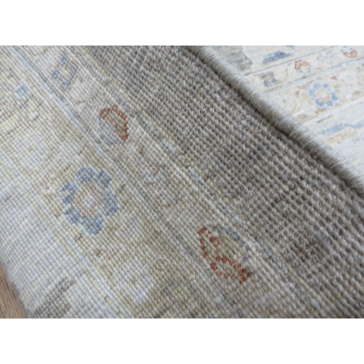 Hand Knotted Light Brown Peshawar with Wool Oriental Rug (11'11" x 17'10") - 11'11" x 17'10"
