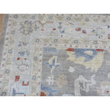 Hand Knotted Light Brown Peshawar with Wool Oriental Rug (11'11" x 17'10") - 11'11" x 17'10"