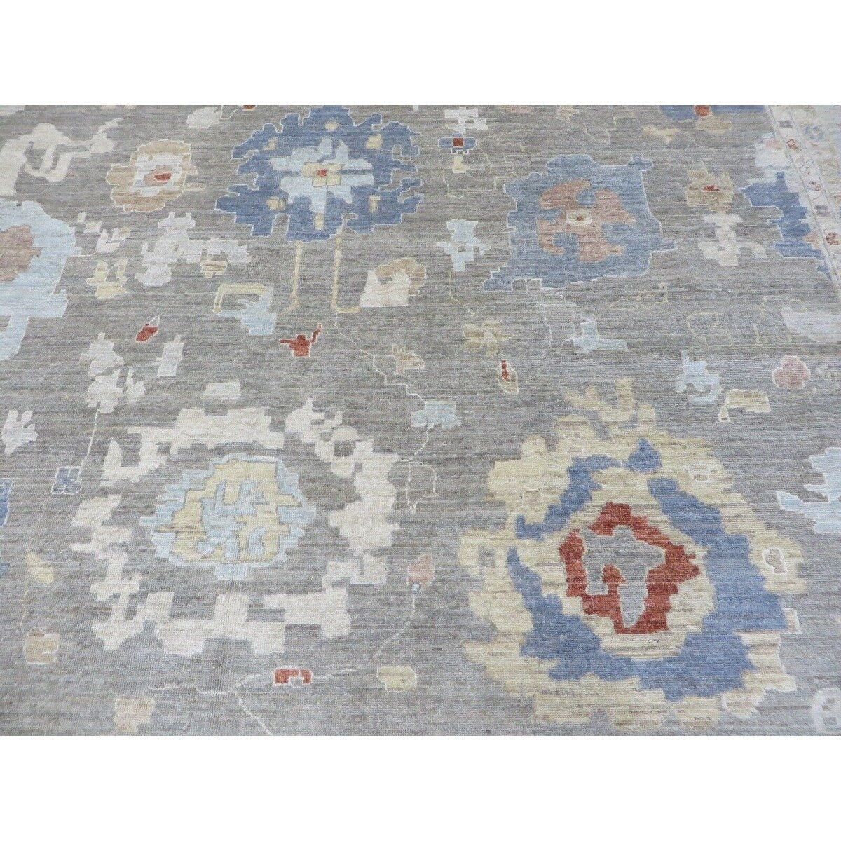 Hand Knotted Light Brown Peshawar with Wool Oriental Rug (11'11" x 17'10") - 11'11" x 17'10"