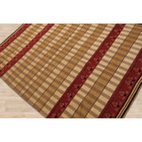 Hand Knotted Light Gold Flatweave Kilim Wool Traditional Area Rug - 5' 7'' x 7' 10''