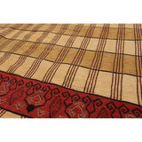 Hand Knotted Light Gold Flatweave Kilim Wool Traditional Area Rug - 5' 7'' x 7' 10''