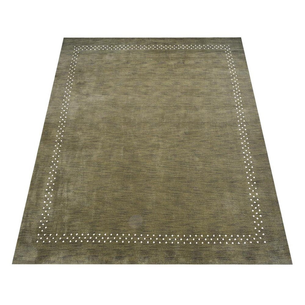 Hand Knotted Loom Wool Area Rug Contemporary Green L0A531 - 3'x5'