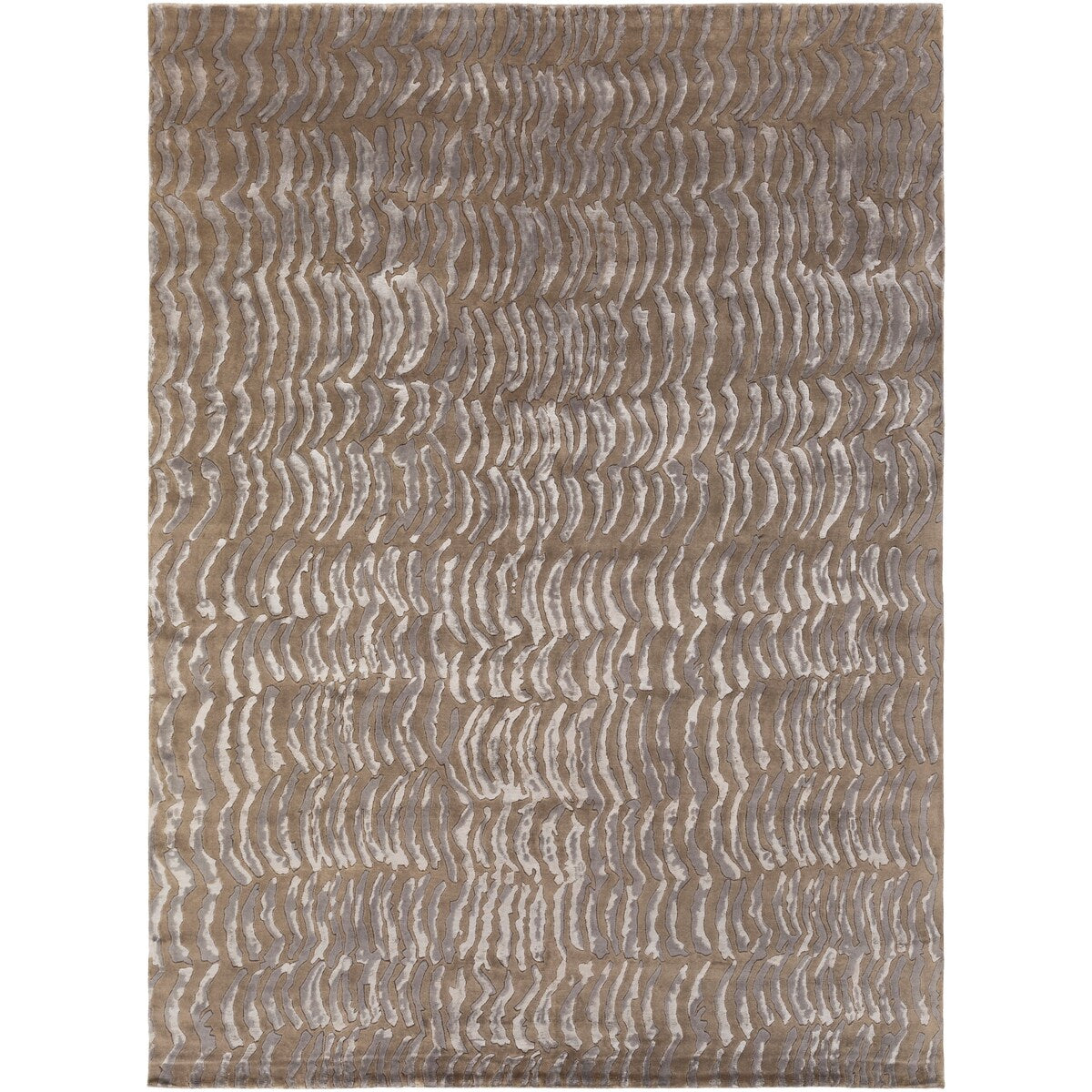 Hand-Knotted Multicolored Vilas Abstract Design Wool Area Rug - 8' x 11'