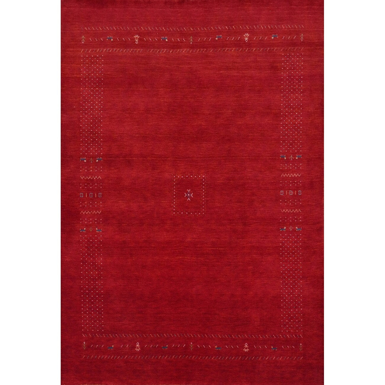 Hand Knotted Oriental 100% Wool Carpet Tribal Animal