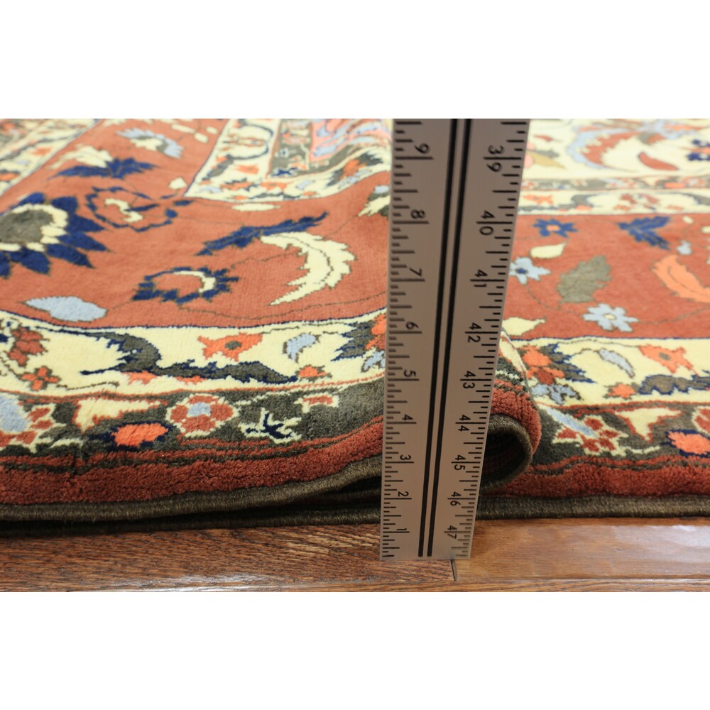 Hand-knotted Oriental Baluch Ivory Wool On Wool Rug (12' 5 x 16' 3)