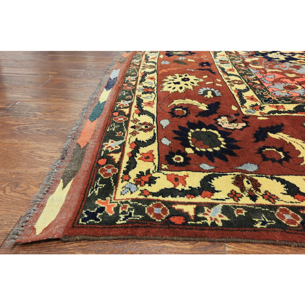 Hand-knotted Oriental Baluch Ivory Wool On Wool Rug (12' 5 x 16' 3)