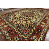 Hand-knotted Oriental Baluch Ivory Wool On Wool Rug (12' 5 x 16' 3)