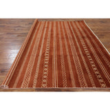 Hand-Knotted Oriental Gabbeh Brown Wool Rug (8' 2 X 8' 3)