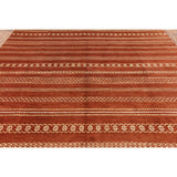 Hand-Knotted Oriental Gabbeh Brown Wool Rug (8' 2 X 8' 3)
